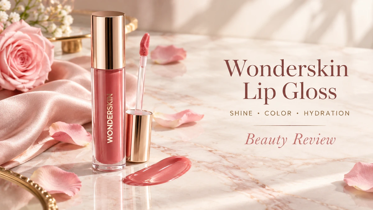 Wonderskin Lip Gloss tube with glossy applicator wand